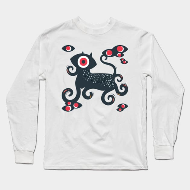 One Eye Monster Long Sleeve T-Shirt by Nozumi